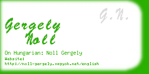 gergely noll business card